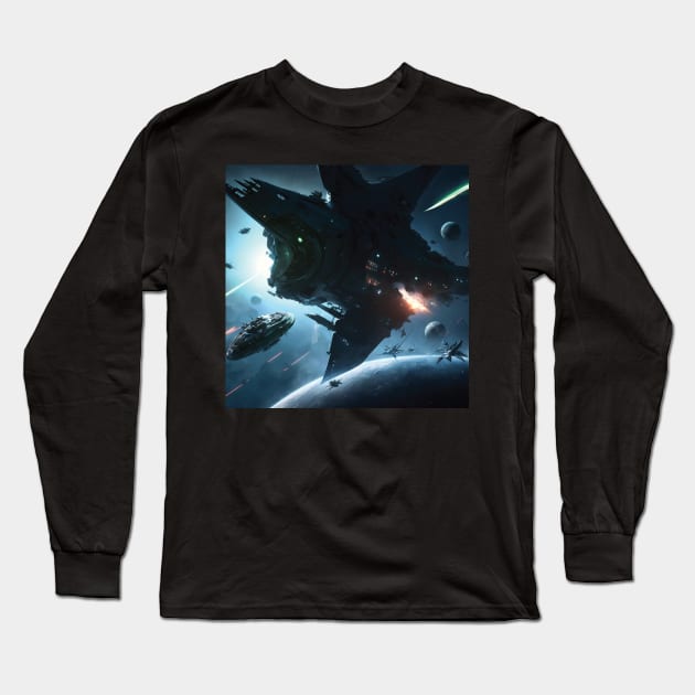 space war Long Sleeve T-Shirt by rocknerd